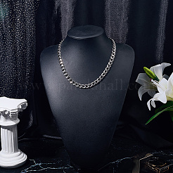 1Pc 304 Stainless Steel Cuban Link Chain Necklaces for Men Women&nbsp;NJEW-SP0001-23A