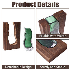 Wood Glass Vase Ornaments&nbsp;AJEW-WH0481-728
