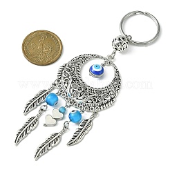 Handmade Lampwork Evil Eye Pendant Keychain&nbsp;KEYC-JKC00535-02