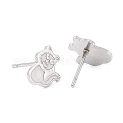 304 Stainless Steel Stud Earring Settings for Enamel&nbsp;LS-STAS-F274-01P