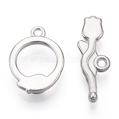 Non-Tarnish 304 Stainless Steel Toggle Clasps&nbsp;STAS-A092-05P-1