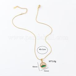 3Pcs Ocean Series Stainless Steel Enamel Flat Round with Sea Whale Pendant Necklaces for Women&nbsp;LN0065
