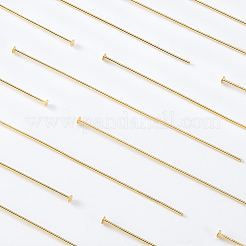 100Pcs Brass Flat Head Pins&nbsp;KK-BC0002-84B