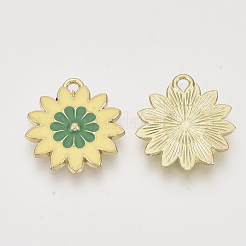 Two Tone Alloy Enamel Pendants&nbsp;ENAM-N050-01C