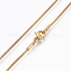 304 Stainless Steel Box Chain Necklaces&nbsp;NJEW-F248-05A-G