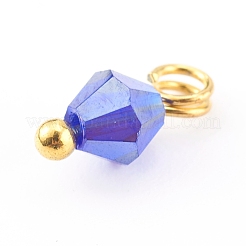 Handmade Faceted Glass Beads Charms&nbsp;PALLOY-JF00636