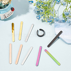 10Pcs 5 Colors 304 Stainless Steel Flat Ring Blanks&nbsp;FIND-BC0003-42