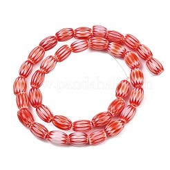 Handmade Millefiori Glass Oval Bead Strands&nbsp;LK-Z001-01B-06