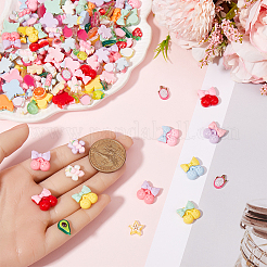 Fruit Style Transparent & Opaque Resin Decoden Cabochons&nbsp;RESI-SP0001-10