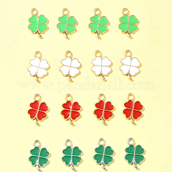 16Pcs 4 Colors Rack Plating Alloy Enamel Pendants&nbsp;ENAM-FS0001-76