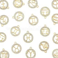 24Pcs 12 Styles Zinc Alloy Crystal Rhinestone Pendants&nbsp;FIND-FS0004-40