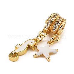 Brass Micro Pave Clear Cubic Zirconia Pendents&nbsp;CU-CBA30E8-06G-03