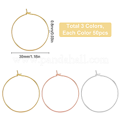 150Pcs 3 Colors Brass Wine Glass Charm Rings&nbsp;FIND-SC0001-98C