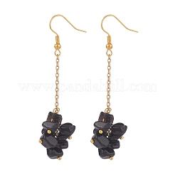 Natural Obsidian Chips Beaded Jewelry Set&nbsp;SJEW-JS01230-01