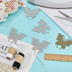 7Pcs Butterfly Hotfix Rhinestone Iron on/Sew On Patches&nbsp;DIY-DR0002-04A