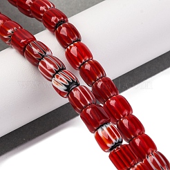 Handmade Lampwork Chevron Beads Strands&nbsp;LAMP-K041-01B-09
