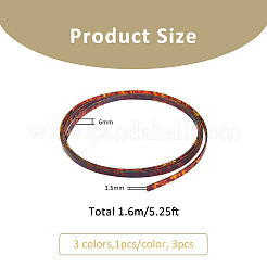 3Pcs 3 Colors ABS Plastic Imitation Shell Guitar Binding Purfling Strip&nbsp;FIND-FH0009-82