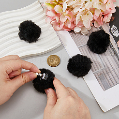 4Pcs Wool Pompom Ball Shoe Buckle Clips&nbsp;HJEW-WH00196