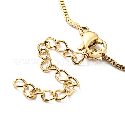 304 Stainless Steel Box Chain Necklace for Women&nbsp;NJEW-A008-02G