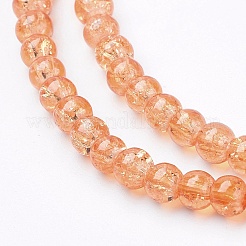 1 Strand Transparent Crackle Glass Round Beads Strands&nbsp;X-CCG-Q001-4mm-05