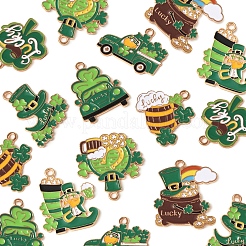 16Pcs 8 Styles Saint Patrick's Day Alloy Pendants&nbsp;ENAM-FS0002-85