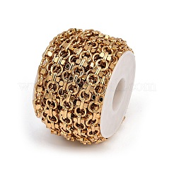 304 Stainless Steel Ring with Cube Link Chains&nbsp;CHS-A019-05G