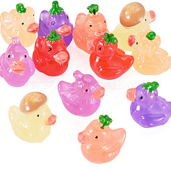 12Pcs 6 Style Fuuny Luminous Resin Vegetable Duck Diaplay Decoration&nbsp;RESI-TAD0001-03