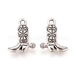 Tibetan Style Alloy Cowboy Boot Charms&nbsp;X-TIBEP-20076-AS-LF
