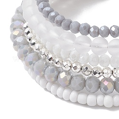 Non-magnetic Synthetic Hematite Bead & Glass Bangle Making&nbsp;BJEW-JB10989