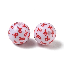 Printed Opaque Acrylic Beads&nbsp;AC-CBA6329-01A-01