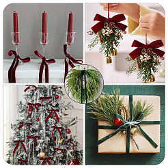 25 Yards 2 Colors Christmas Single Face Velvet Ribbon&nbsp;OCOR-YS0001-10