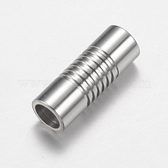 Tarnish Resistant 304 Stainless Steel Magnetic Clasps with Glue-in Ends&nbsp;STAS-F149-04P-A