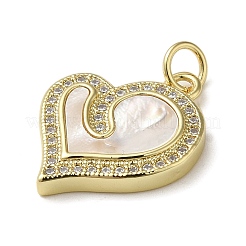 Brass Micro Pave Cubic Zirconia Pendants&nbsp;KK-Q808-37G