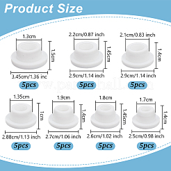 35Pcs 7 Styles Silicone Hole Plugs&nbsp;AJEW-OC0005-66