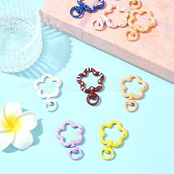 10Pcs Spray Painted Alloy Swivel Snap Hook Clasps&nbsp;FIND-FS0004-56