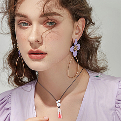 DIY Waxed Polyester Cord & Glass Wishing Bottles Pendants Necklace Making Kits&nbsp;DIY-UN0007-82