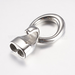 Non-Tarnish 316 Surgical Stainless Steel Hook Clasps&nbsp;STAS-K157-13P