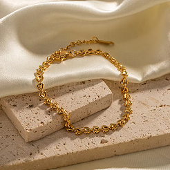 Minimalist 304 Stainless Steel Heart Link Bracelets&nbsp;QJ7944