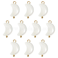 10Pcs Natural Shell Moon Pendants&nbsp;STAS-TA0006-29