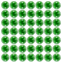 120Pcs Electroplated Glass Octagon Links Connectors&nbsp;EGLA-SP0001-35
