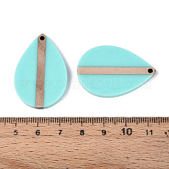 Opaque Resin & Wood Pendants&nbsp;RESI-T057-47A