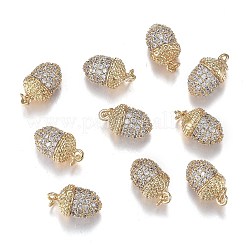 Autumn Theme Brass Micro Clear Cubic Zirconia Pendants&nbsp;ZIRC-F120-081G