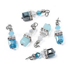 Faceted Transparent Glass Charms&nbsp;GLAA-Q026-08
