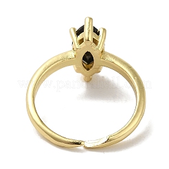 Rack Plating Brass Micro Pave Cubic Zirconia Adjustable Rings&nbsp;RJEW-H228-03G-01