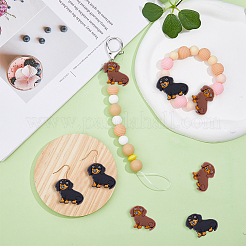 12Pcs 2 Colors Dog Food Grade Eco-Friendly Silicone Focal Beads&nbsp;FIND-DC0005-16