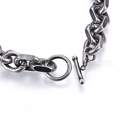 304 Stainless Steel Cable Chain Necklaces&nbsp;NJEW-H493-18AS