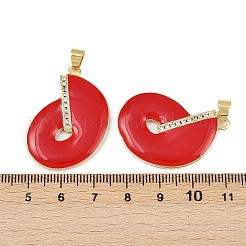 Brass Micro Pave Cubic Zirconia Pendants&nbsp;KK-C095-05G