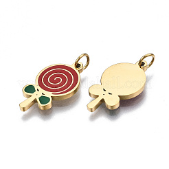 316 Surgical Stainless Steel Enamel Pendants&nbsp;STAS-S116-406G