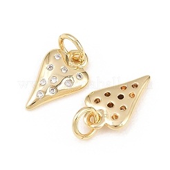 Brass Micro Pave Cubic Zirconia Pendants&nbsp;KK-Z146-01G-02