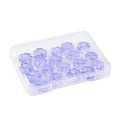 20Pcs Transparent Spray Painted Glass Beads&nbsp;GLAA-FS0002-40C